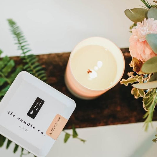 Amber Noir Soy Candle - Cedar, Sandalwood & Amber
