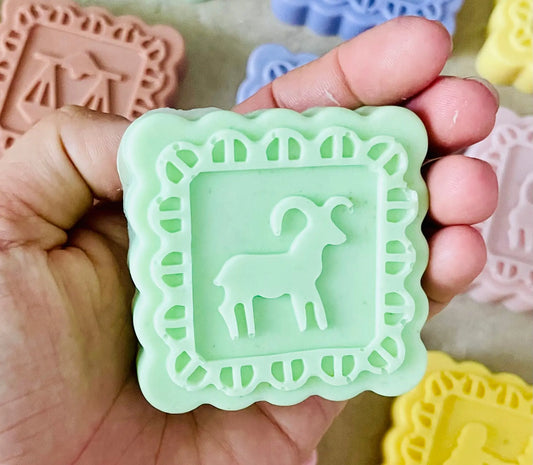 Zodiac Oatmeal Shea Soap | Custom Hand & Body Bar with Natural Exfoliation White Out