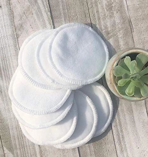 Reusable cotton facial pads with a mesh laundry bag