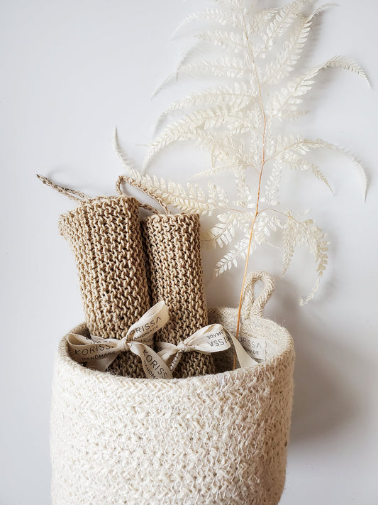 Hemp Washcloth, Gentle exfoliates, natural, handmade, eco-friendly
